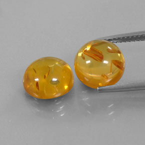  ct natürliche orangefarbener Bernstein-Edelsteine, Transparent, Transparent / Lichtdurchlässig