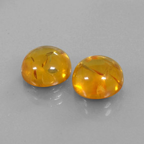  ct natürliche orangefarbener Bernstein-Edelsteine, Transparent, Transparent / Lichtdurchlässig