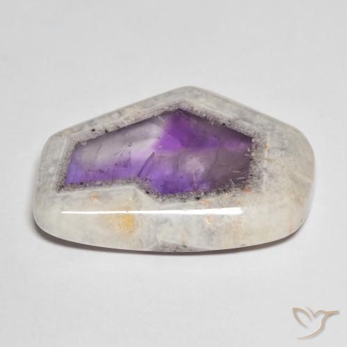 9,17 ctw natürlicher Mehrfarbig Amethyst-Geodenscheibe, Fantasie, Transparent