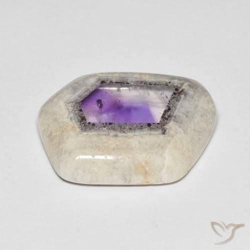 9,17 ctw natürlicher Mehrfarbig Amethyst-Geodenscheibe, Fantasie, Transparent