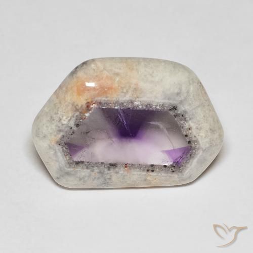 19.81ct Natürlicher Mehrfarbig Amethyst-Geodenscheibe, Fantasie, Transparent