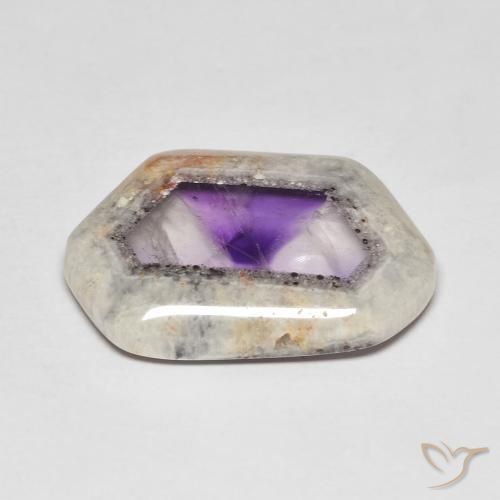 9,17 ctw natürlicher Mehrfarbig Amethyst-Geodenscheibe, Fantasie, Transparent