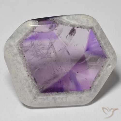 61.66ct Natürlicher Mehrfarbig Amethyst-Geodenscheibe, Fantasie, Transparent