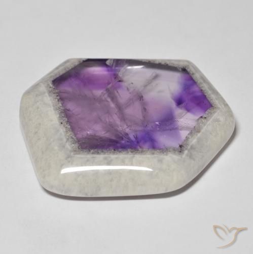 9,17 ctw natürlicher Mehrfarbig Amethyst-Geodenscheibe, Fantasie, Transparent
