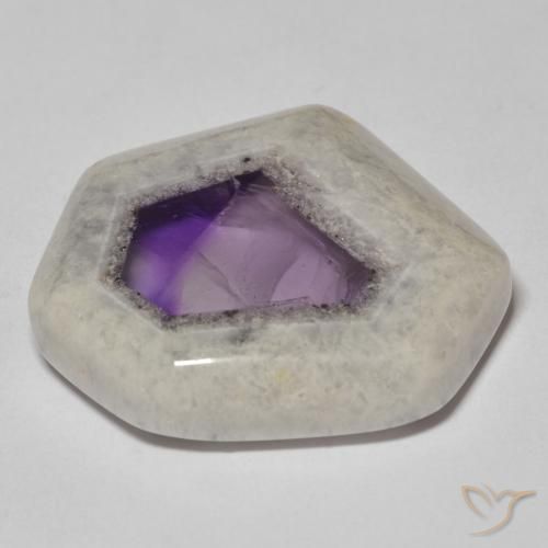 9,17 ctw natürlicher Mehrfarbig Amethyst-Geodenscheibe, Fantasie, Transparent