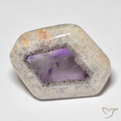 25.02ct Natürlicher Mehrfarbig Amethyst-Geodenscheibe, Fantasie, Transparent
