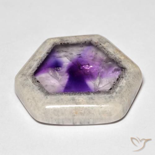 9,17 ctw natürlicher Mehrfarbig Amethyst-Geodenscheibe, Fantasie, Transparent