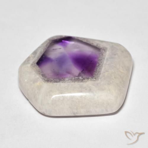 9,17 ctw natürlicher Mehrfarbig Amethyst-Geodenscheibe, Fantasie, Transparent