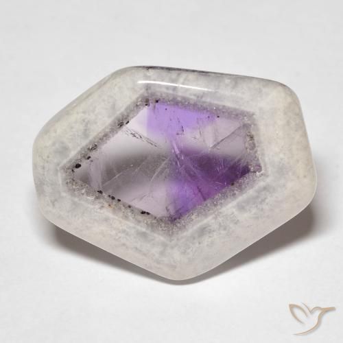18.38ct Natürlicher Mehrfarbig Amethyst-Geodenscheibe, Fantasie, Transparent