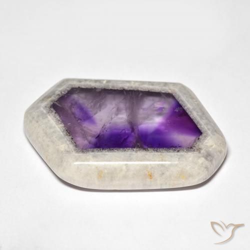 9,17 ctw natürlicher Mehrfarbig Amethyst-Geodenscheibe, Fantasie, Transparent