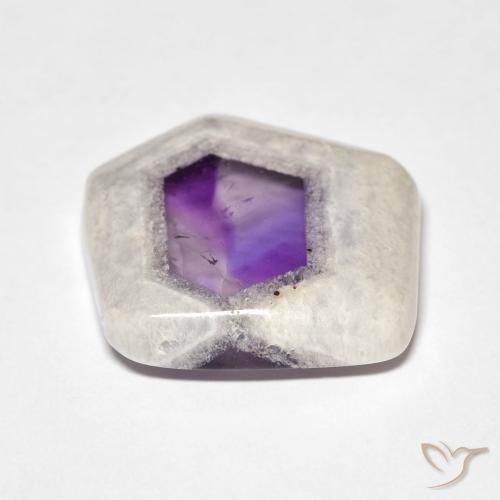 22.06ct Natürlicher Mehrfarbig Amethyst-Geodenscheibe, Fantasie, Transparent