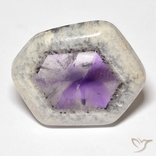 29.00ct Natürlicher Mehrfarbig Amethyst-Geodenscheibe, Fantasie, Transparent