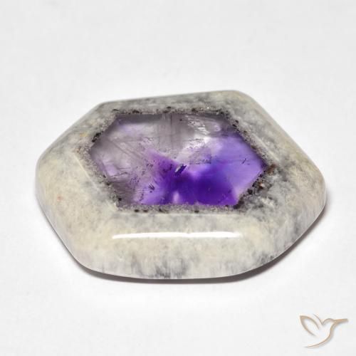 9,17 ctw natürlicher Mehrfarbig Amethyst-Geodenscheibe, Fantasie, Transparent