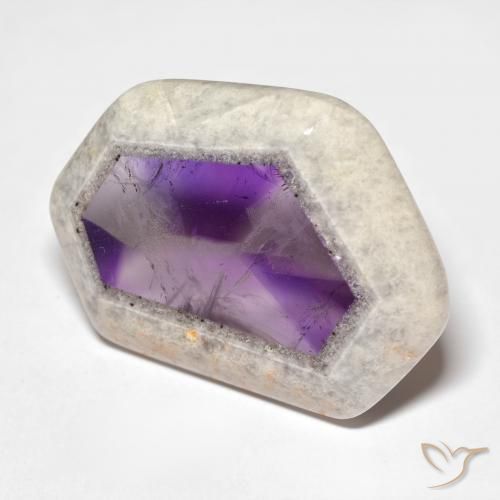 9,17 ctw natürlicher Mehrfarbig Amethyst-Geodenscheibe, Fantasie, Transparent