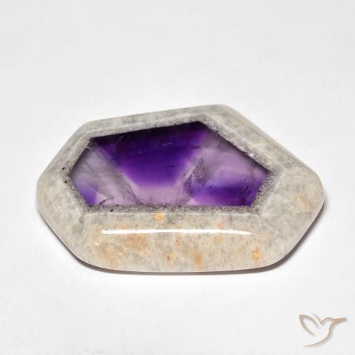 9,17 ctw natürlicher Mehrfarbig Amethyst-Geodenscheibe, Fantasie, Transparent