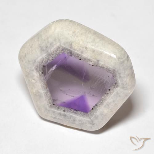 28.75ct Natürlicher Mehrfarbig Amethyst-Geodenscheibe, Fantasie, Transparent