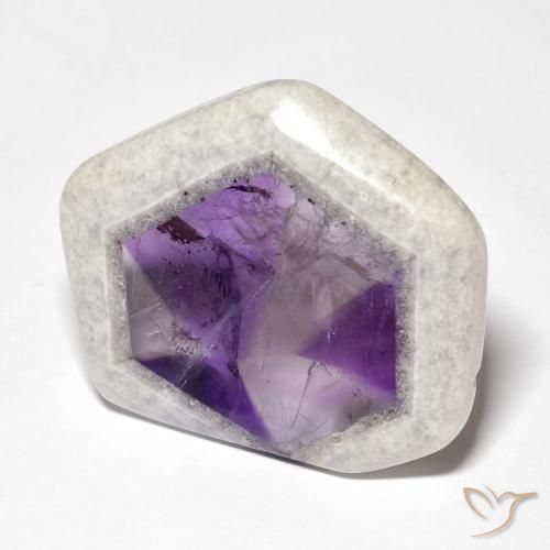 9,17 ctw natürlicher Mehrfarbig Amethyst-Geodenscheibe, Fantasie, Transparent
