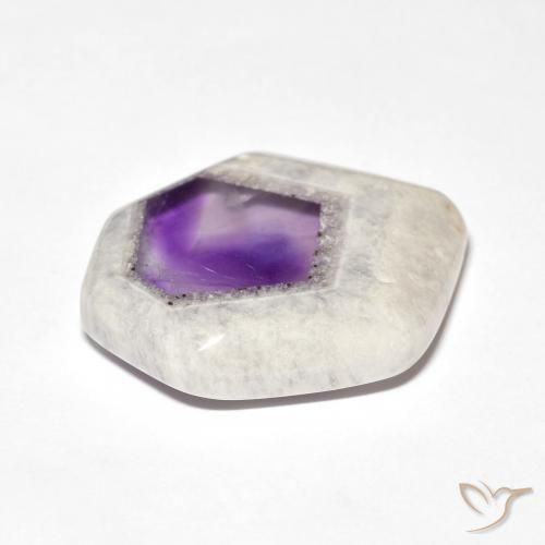 9,17 ctw natürlicher Mehrfarbig Amethyst-Geodenscheibe, Fantasie, Transparent