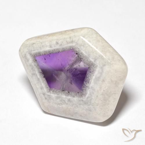 9,17 ctw natürlicher Mehrfarbig Amethyst-Geodenscheibe, Fantasie, Transparent