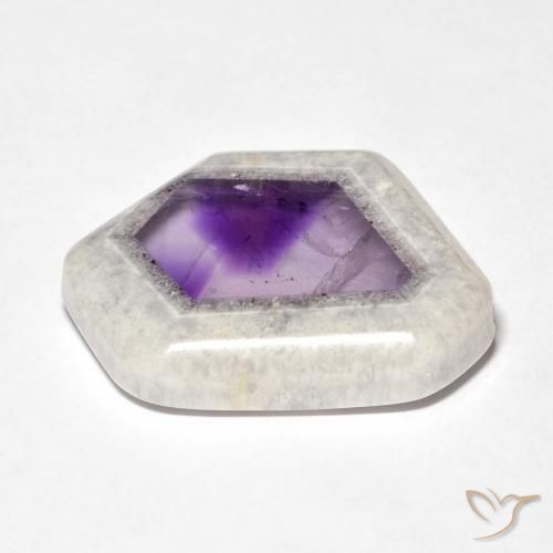 9,17 ctw natürlicher Mehrfarbig Amethyst-Geodenscheibe, Fantasie, Transparent