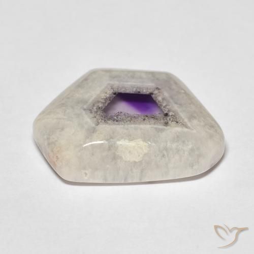 9,17 ctw natürlicher Mehrfarbig Amethyst-Geodenscheibe, Fantasie, Transparent