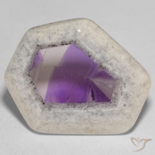 29.19ct Natürlicher Mehrfarbig Amethyst-Geodenscheibe, Fantasie, Transparent
