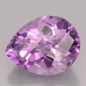 7,47 ctw natürlicher violetter Amethyst, Birnenform, VS-SI