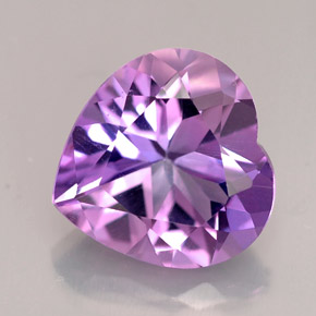 3,90 ctw natürlicher violetter Amethyst, Herzform, VVS