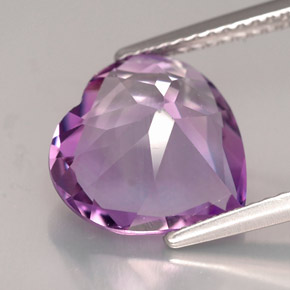 3,90 ctw natürlicher violetter Amethyst, Herzform, VVS