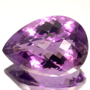 14,09 ctw natürlicher violetter Amethyst, Birnenform, VVS