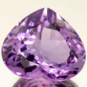 12,13 ctw natürlicher violetter Amethyst, Herzform, VVS