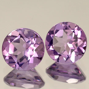  ct natürliche violetter Amethyst-Edelsteine, Rundschliff, VVS-VS