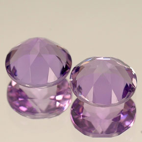  ct natürliche violetter Amethyst-Edelsteine, Rundschliff, VVS-VS