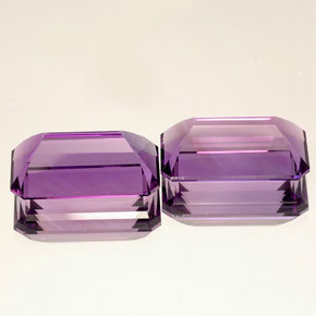  ct natürliche violetter Amethyst-Edelsteine, Smaragdschliff, IF