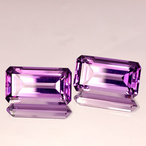  ct natürliche violetter Amethyst-Edelsteine, Smaragdschliff, IF