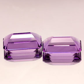  ct natürliche violetter Amethyst-Edelsteine, Smaragdschliff, IF