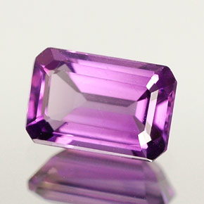 0,50 ctw natürlicher violetter Amethyst, Smaragdschliff, VVS-VS