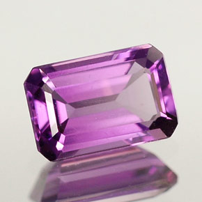 0,50 ctw natürlicher violetter Amethyst, Smaragdschliff, VVS-VS