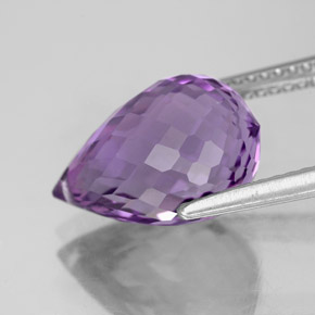 5,73 ctw natürlicher violetter Amethyst, Briolette, VVS