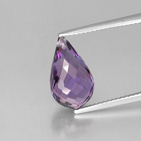 4,16 ctw natürlicher violetter Amethyst, Briolette, VVS