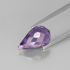 4,16 ctw natürlicher violetter Amethyst, Briolette, VVS