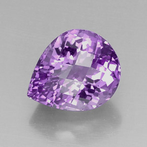 8,26 ctw natürlicher violetter Amethyst, Birnenform, VVS
