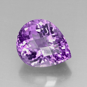 8,26 ctw natürlicher violetter Amethyst, Birnenform, VVS