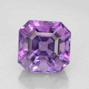 5,77 ctw natürlicher violetter Amethyst, Smaragdschliff, VVS