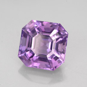 4,24 ctw natürlicher violetter Amethyst, Smaragdschliff, VVS