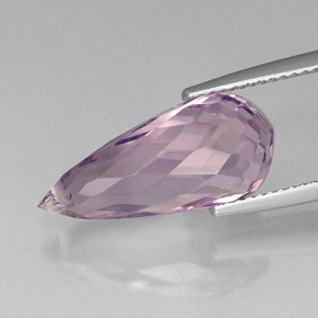 7,80 ctw natürlicher violetter Amethyst, Briolette, VVS