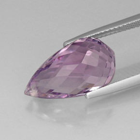 8,49 ctw natürlicher violetter Amethyst, Briolette, VVS
