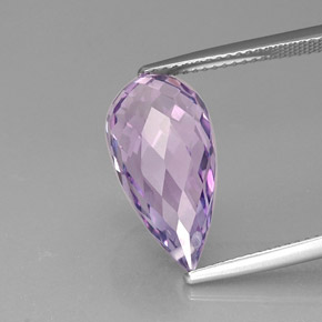 8,21 ctw natürlicher violetter Amethyst, Briolette, VVS