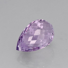 12,67 ctw natürlicher violetter Amethyst, Briolette, VVS