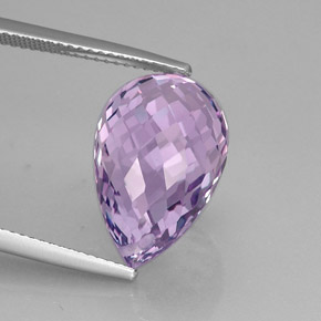 12,67 ctw natürlicher violetter Amethyst, Briolette, VVS